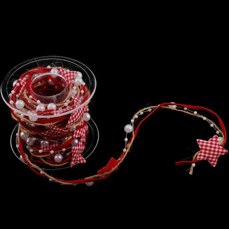 Рождественская пентагональная звезда из бисера лента для упаковки подарков