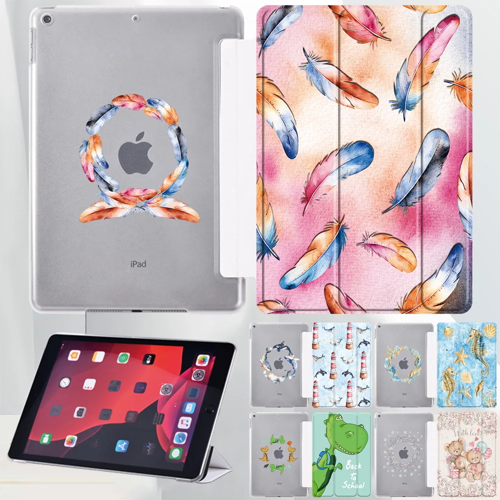 

Tablet Case for Apple IPad 2021 9th Generation 10.2 Inch Leather Tri-fold Sleeve Protective Cover Stand Case+Stylus