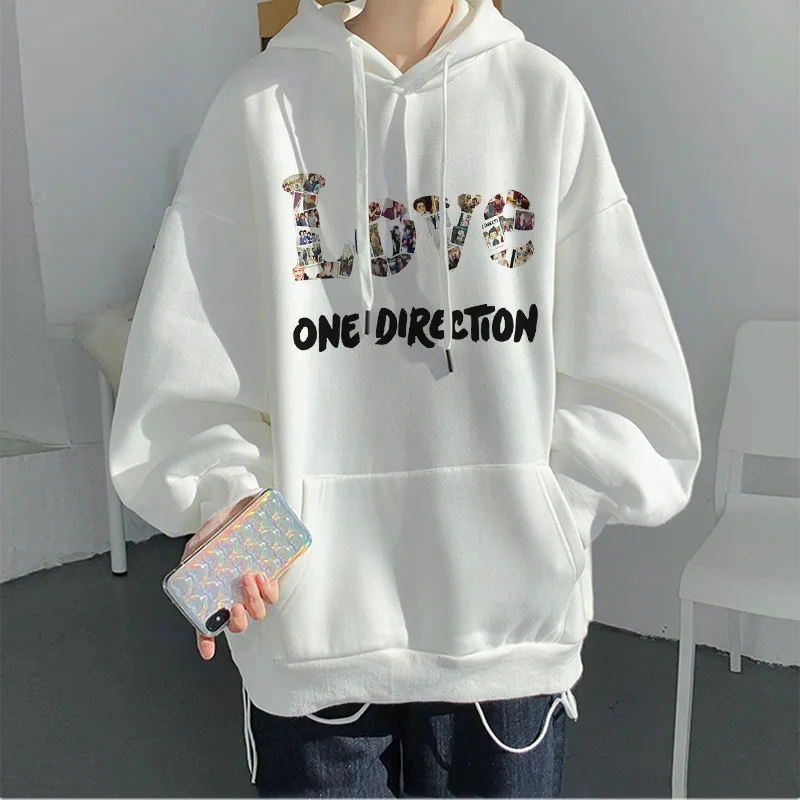 

Fashion Hoodies One Direction Print Hooded Sweatshirts Woman Men's Clothing Kawaii Pullovers Polerones Male Oversized Hoodie