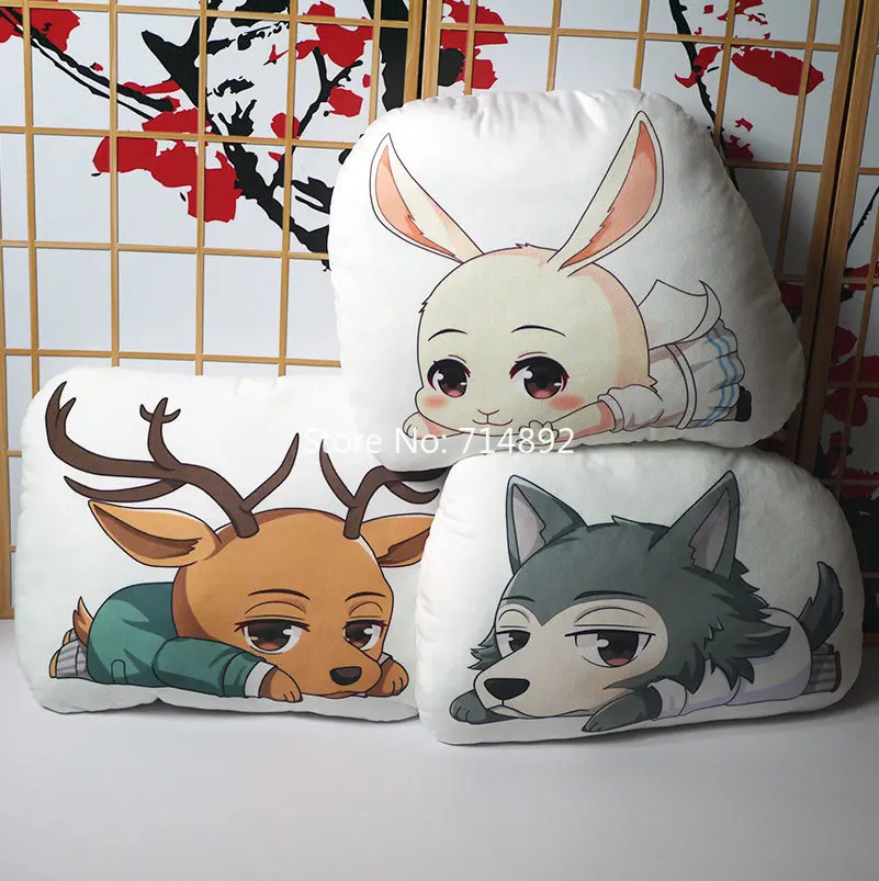

Игрушечная Подушка BEASTARS, аниме Legoshi Louis Haru, короткая плюшевая кукла для косплея, двухсторонняя наволочка, 40 см, в подарок