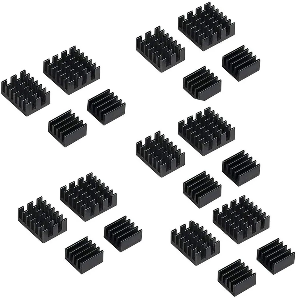 Raspberry Pi 4 B алюминиевые радиаторы 1 комплект (4 шт.) с теплопроводящей клейкой лентой