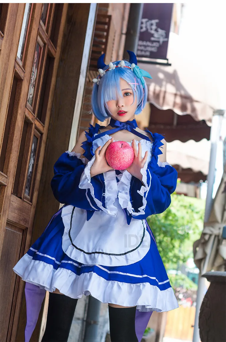 Костюм для косплея из аниме Хэллоуин костюм Rem Ram Cos Re Life In A в другом мире от нуля