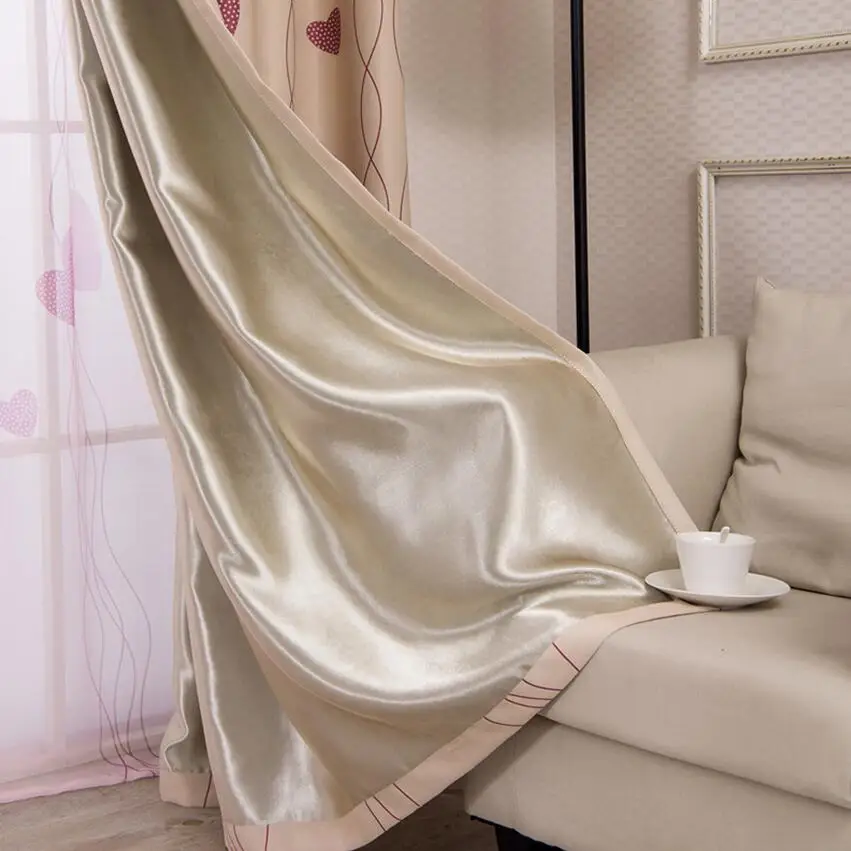 Любовь Шторы на маленькую девочку одежда для детей комнаты розовые фатиновые