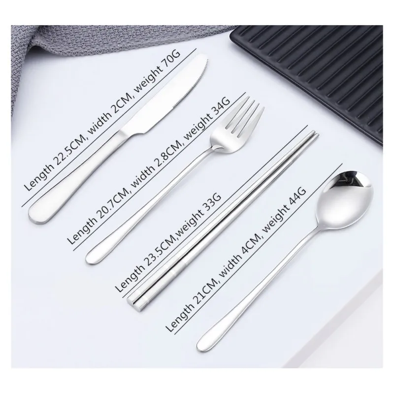 Бытовой набор столовых приборов из Нержавеющей Стали Портативная уникальная
