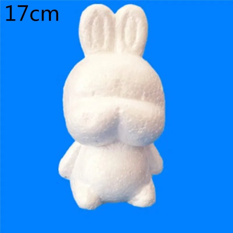 Rabbit 17cm День Святого Валентина украшения для вечеринки сделанные своими руками полистирол Плесень Медведь Кролик Собака пластик цветок Свадебные украшения принадлежности подарки ручной работы - Цвет: Rabbit 17cm
