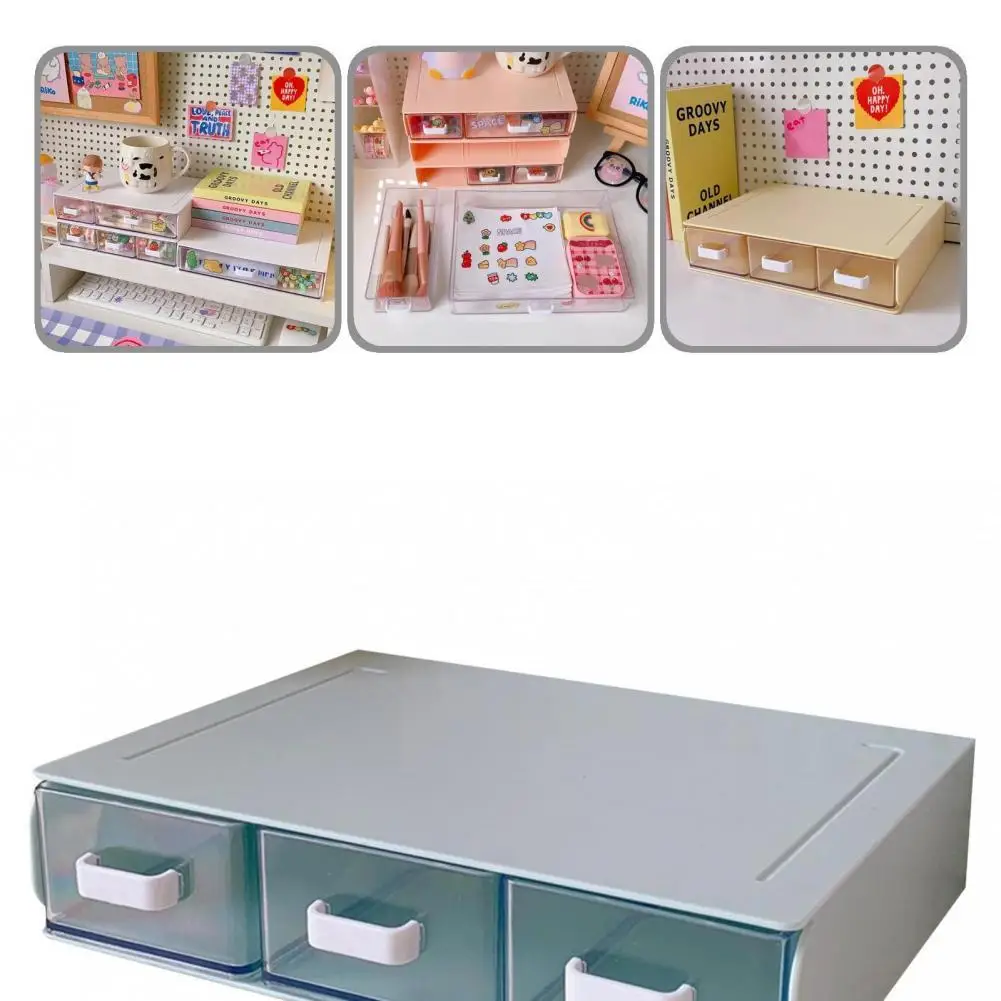 

Transparent Box Load Bearing Decorative Desktop Drawer Organizer for Girl