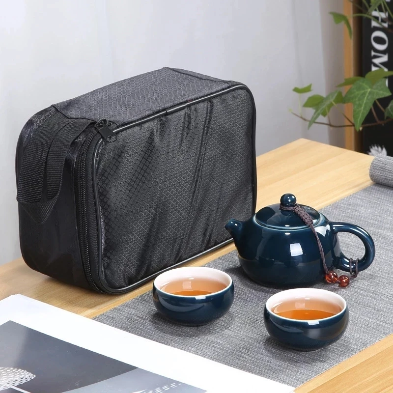 

Фарфоровый керамический портативный чайник Gaiwan, чайные чашки для путешествий на открытом воздухе, чайная чашка для чайной церемонии, отлич...