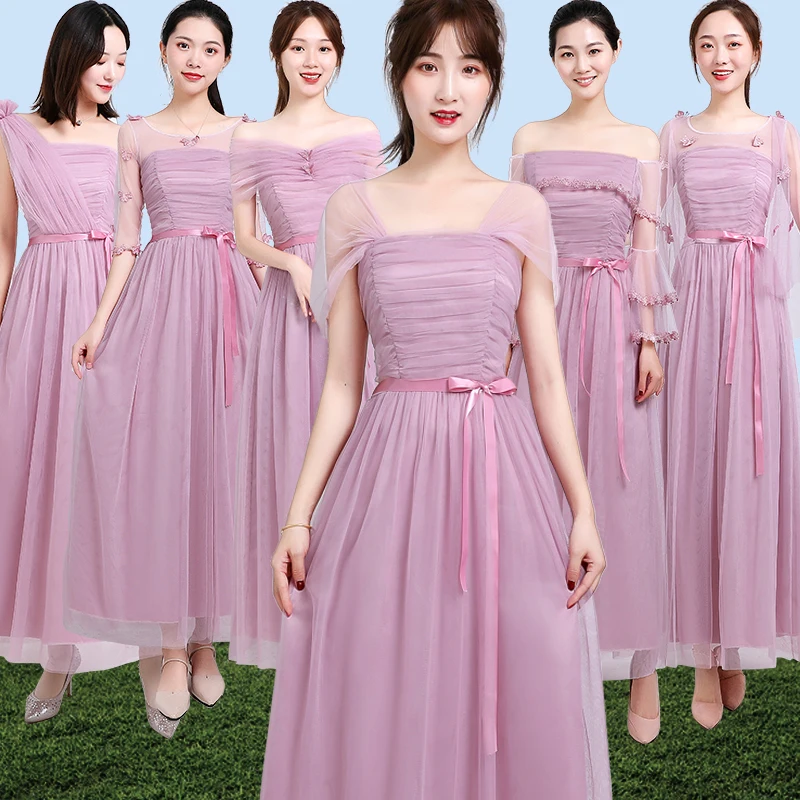 Бордовые Платья для подружки невесты Гостевая Свадебная вечеринка Junior