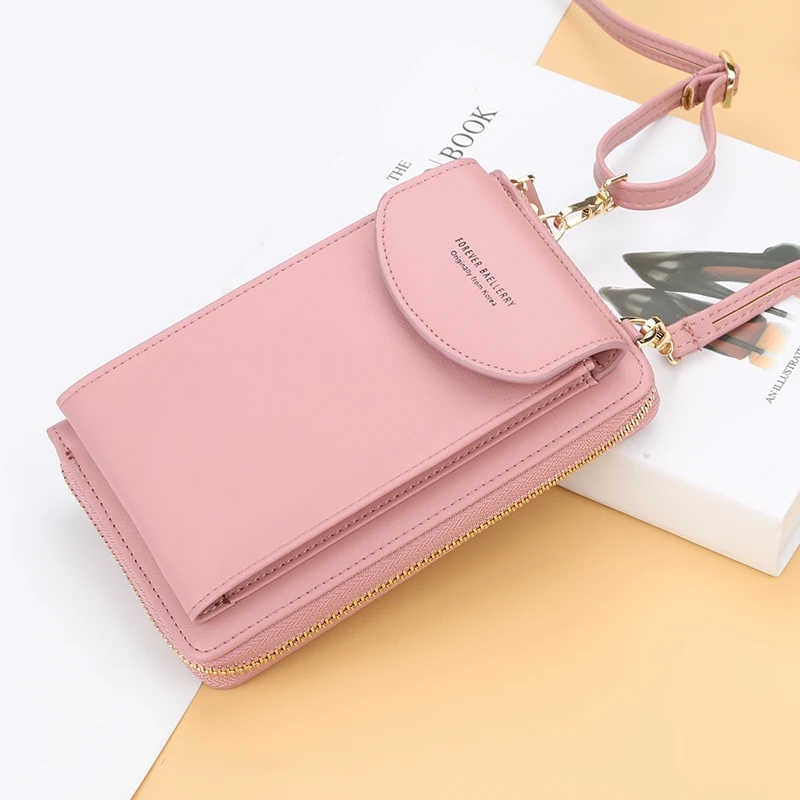 baellerry solid color small shoulder bag multi function letter phone money women wallets pocket bags clutch organizer storage free global shipping