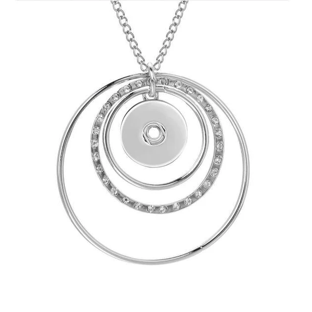 Новые золотые круглые ожерелья металлическое ожерелье с кнопкой подходит для 18