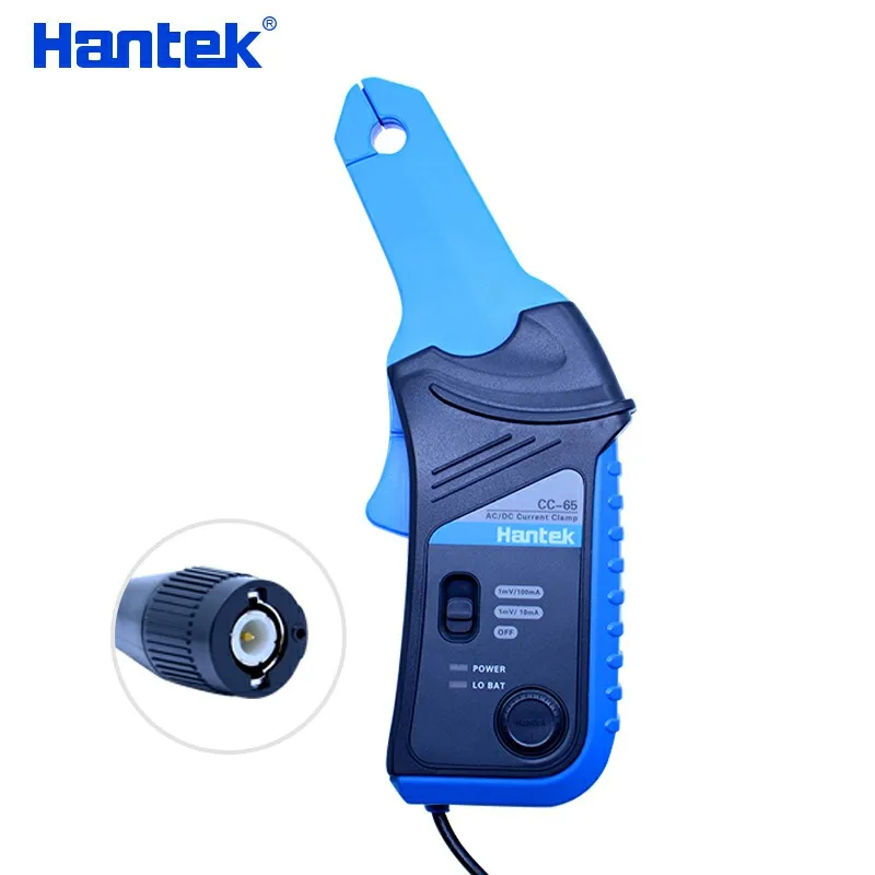 

Осциллограф Hantek CC65 CC650, датчик переменного/постоянного тока с зажимом, пропускная способность 20 кГц/400 Гц, 1mV/10mA 65A/650A, с разъемом BNC, совместим ...
