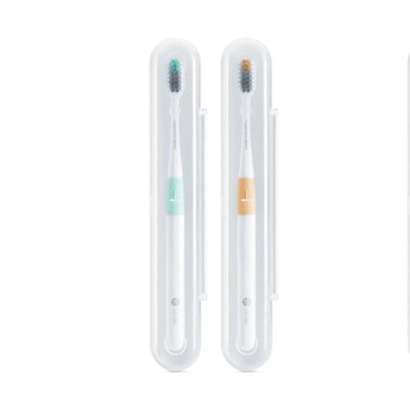 1 green and 1 orange Xiaomi Mijia Doctor B Bass метод зубная щетка 4 цвета/комплект включает в себя походная коробка DR. BEI глубокая зубная щетка - Цвет: 1 green and 1 orange