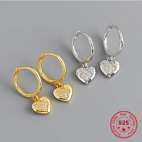 2020 new 925 sterling silver earrings heart shaped four leaf clover micro diamond eardrop female exquisite holiday gift