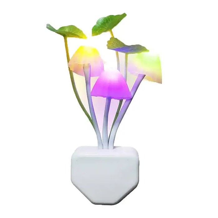 Красочный романтический сенсор светодиодный ночник США вилка водная трава лист