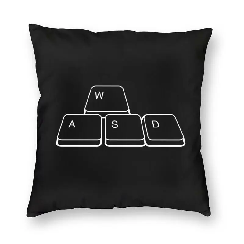 45x45 Decoration 3d Printing Keyboard Video Game Throw Pillow Case For Car Two Side
