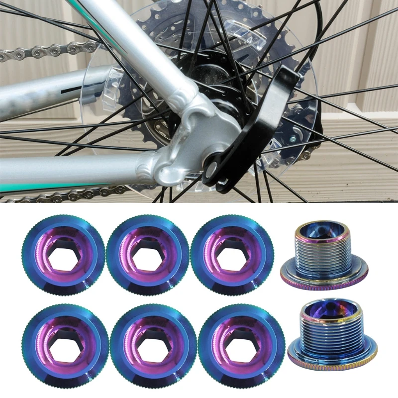 

8pcs MTB Road Bike Crank Screw Cap M18 M20 Aluminum Alloy Colorful Bicycle Crank Cover Bolt