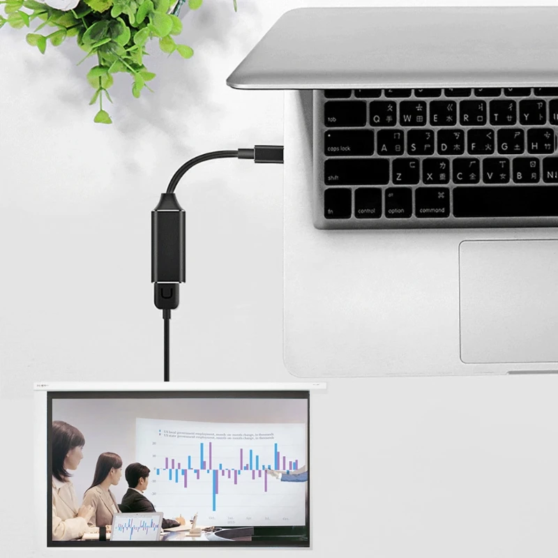 

USB C to 2.0 Adapter with Power Delivery 4K 60Hz USB Type-C to Display Video Converter 60W PD Charging Port