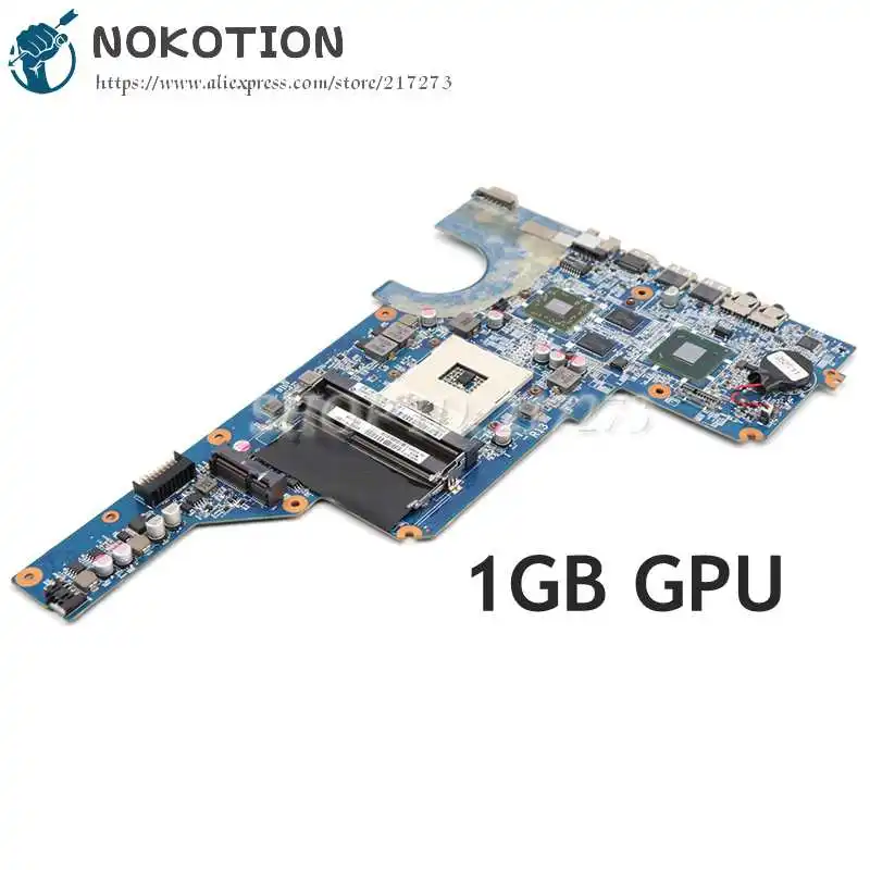 

NOKOTION для HP Pavilion G4 G6 G7 Материнская плата ноутбука HM65 DDR3 HD6470 GPU 1 ГБ 650199-001 636375-001 основная плата