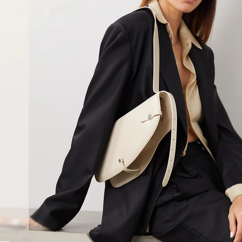 

Irregular Underarm Saddle Bag 2020 Fashion Leather Shoulder Bag Designer Handbags Luxury Clutch Bolsa de hombro