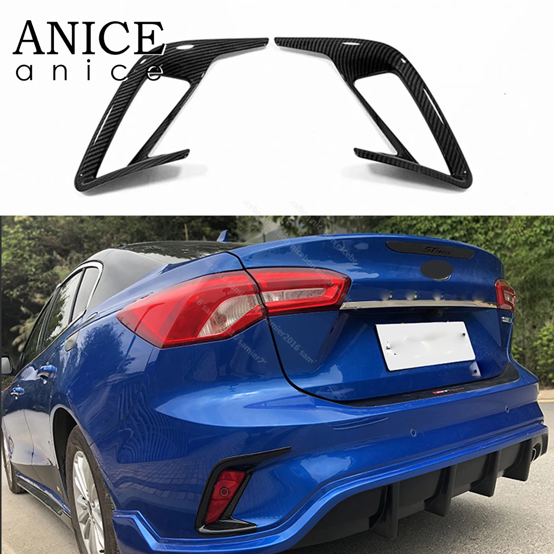 2 шт. обшивка для задних противотуманных фар ford Focus 2019 седан не подходит хэтчбека |