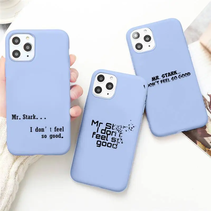 

Mr Stark I Don‘t Feel So Good Tom Holland Phone Case for iPhone 13 12 mini 11 Pro Max X XR XS 8 7 6s Plus purple Silicone cover