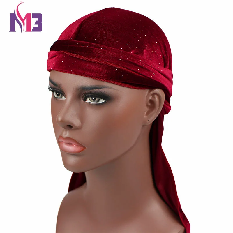 Блестящие вельветовые durag bandan мягкая популярная шапка|Мужская Skullies & шапочки| |