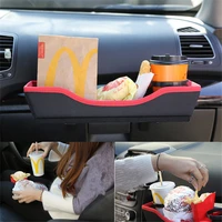 olevo car cup holder table for drink food tray holder desk stand mount car seat back meal tray foldable cafee desk table stand