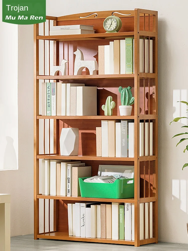 

Simple bookshelf shelf shelf floor simple solid wood sitting room multi-storey small bookcase desktop storage shelf wooden