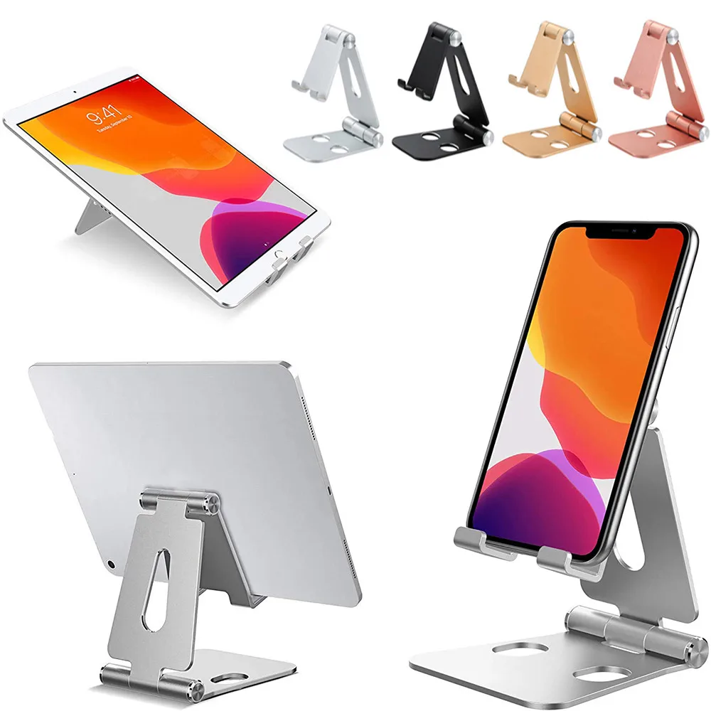 

Soporte de telfono Universal ajustable para IPhone 12 Pro Max Samsung Note 20 Ultra IPad Tablet, soporte plegable de Metal para