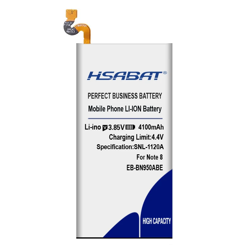 HSABAT 4100 мА/ч, EB-BN950ABE аккумулятор нулевого цикла для samsung GALAXY Note8 Note 8 N9500 N9508 N950D N950F N950FD N950J