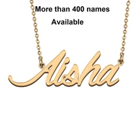 cursive initial letters name necklace for aisha birthday party christmas new year graduation wedding valentine day gift