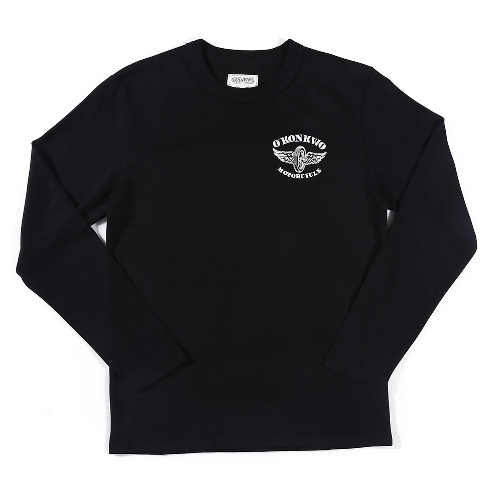 Осенне зимняя новая футболка из 100% хлопка мужская мотоциклетная уличная одежда с