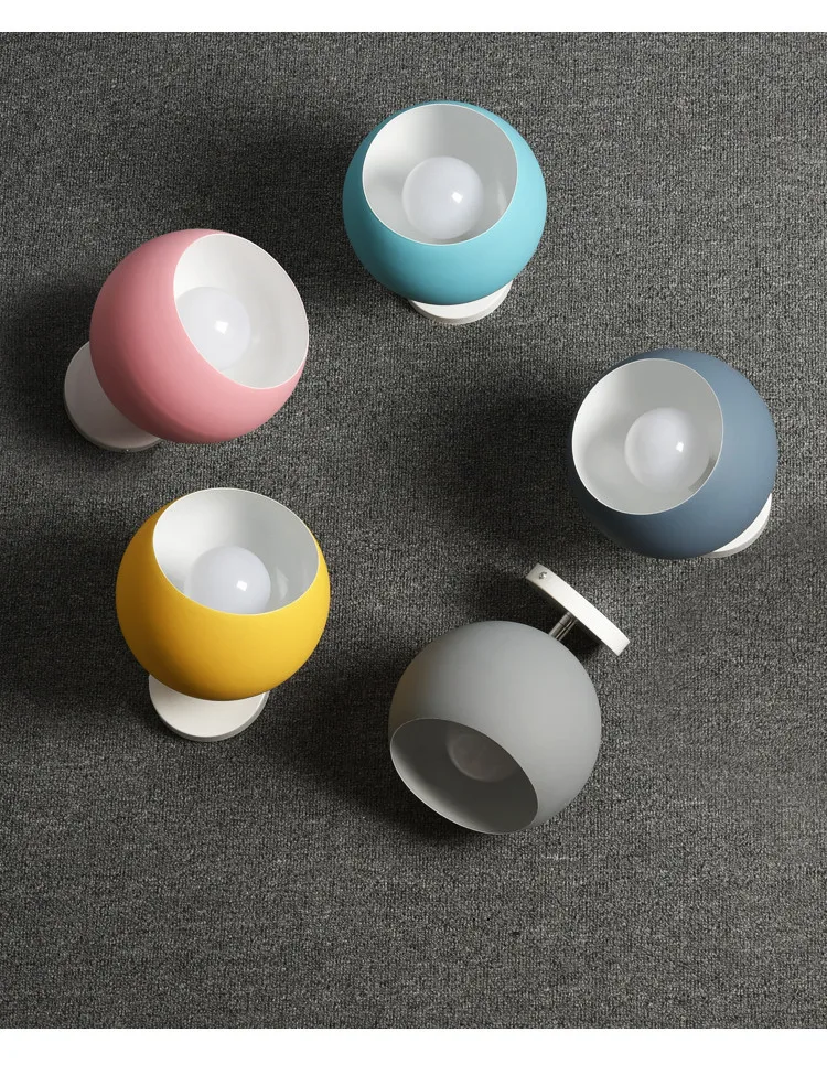 Macarons Ceiling Lamp Nordic Minimalist Round E27 LED Corridor colorful Porch Staircase Aisle color Wrought Iron Home Lighting | Освещение