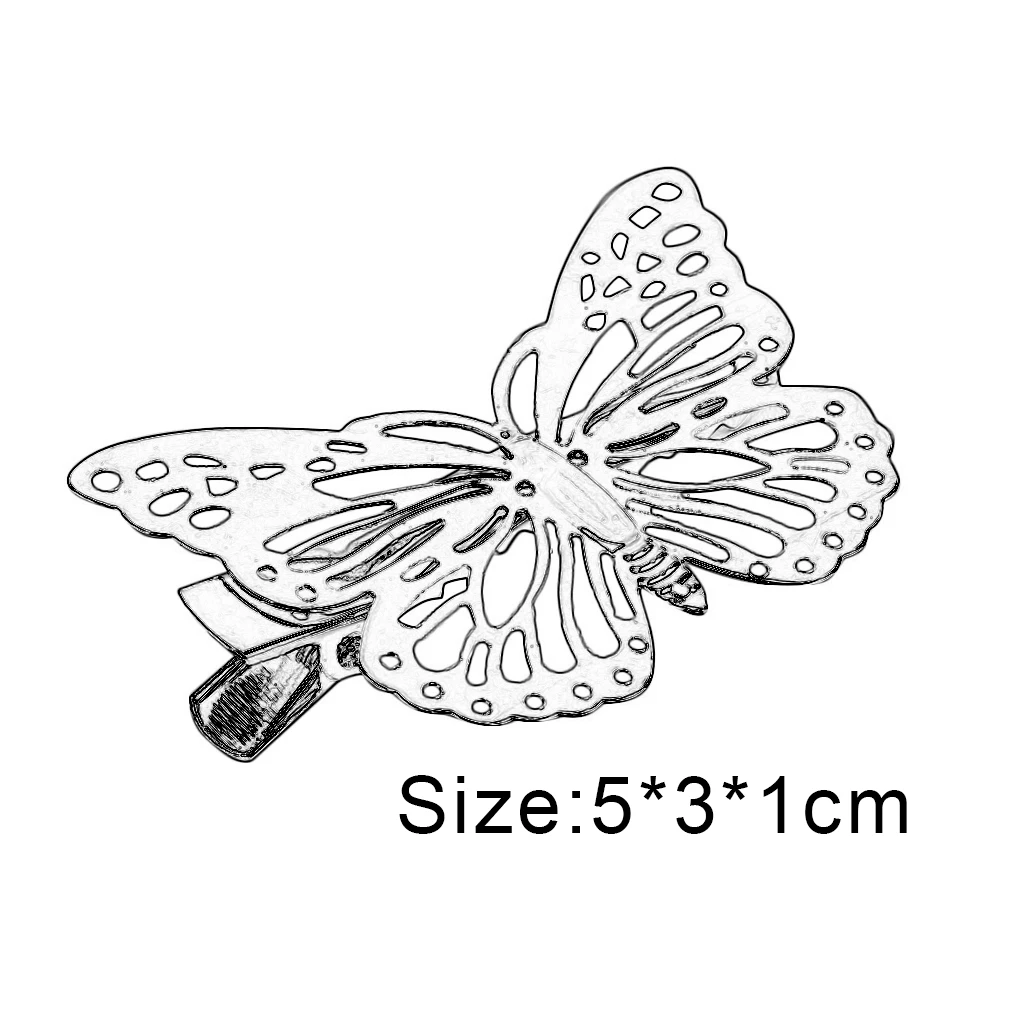 

Left/Right Classic Women Unique Design Golden Hollow Butterfly Hair Clip Headband Hair Accessories Headpiece Hair Jewelry