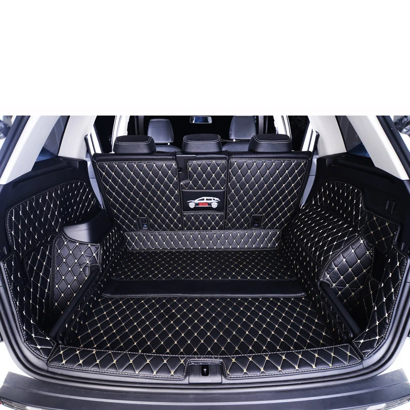 Lsrtw2017 кожаный коврик для багажника автомобиля Коврики Skoda Kodiaq 2017 2018 2019 2020 загрузки