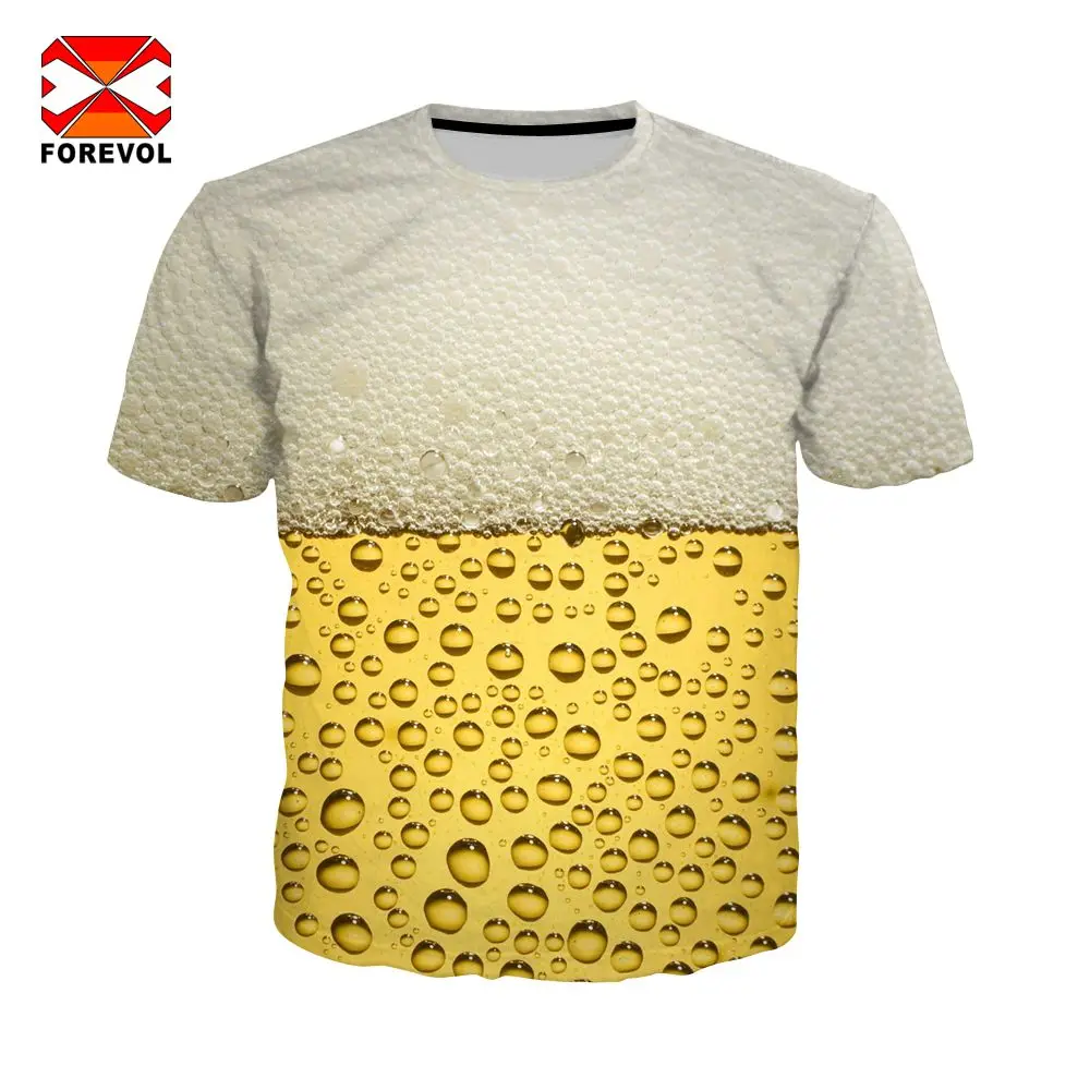 Футболка Мужская/женская с 3D принтом Пиво икры модная тенниска оверсайз