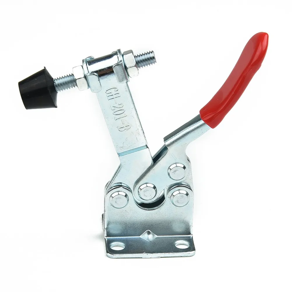 

4 PCS GH-201B Horizontal Toggle Clamp Quick-Release Clamps Set Locking Lever Fastener Vertical Toggle Clip Heavy Duty Hand Tool