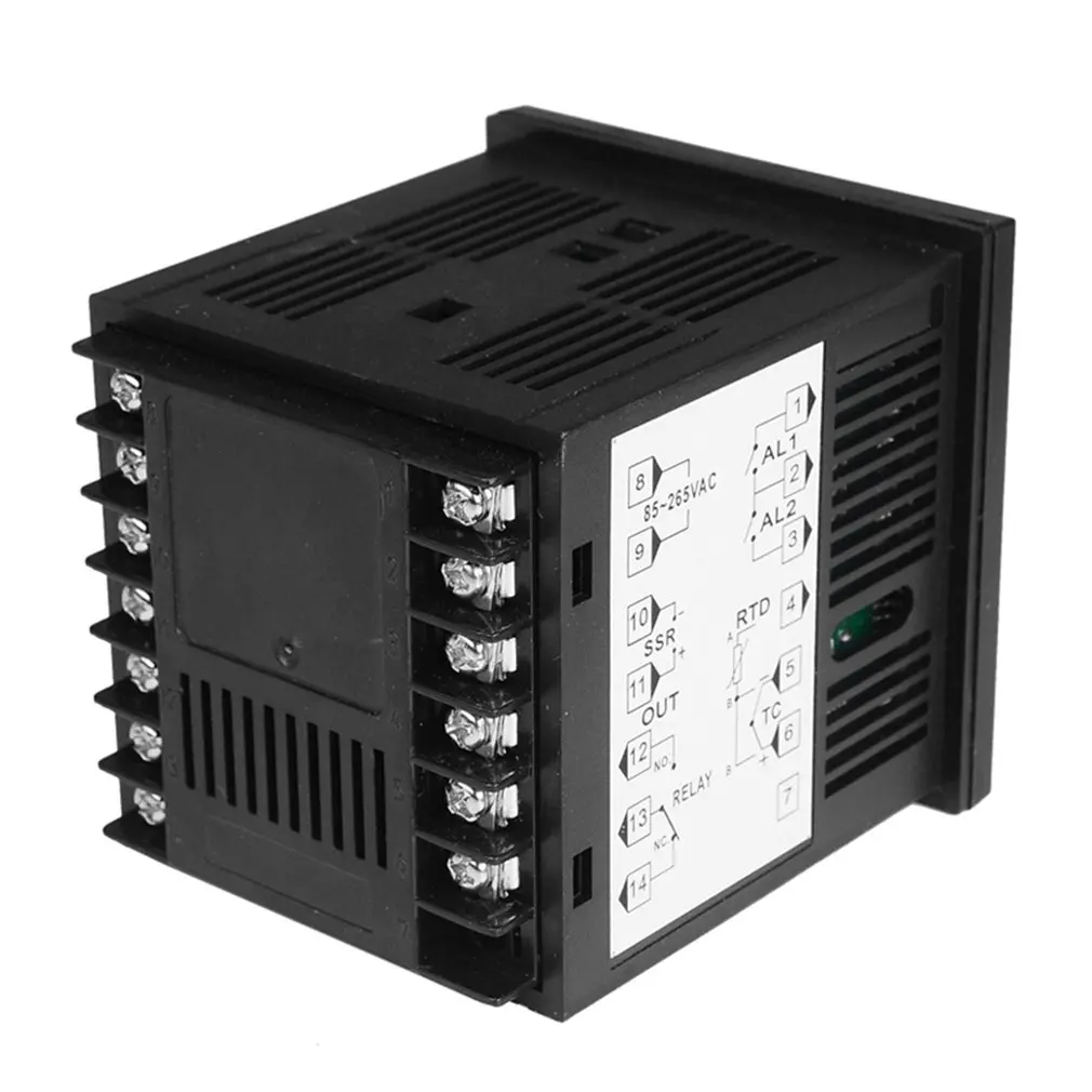 

Power Supply Direct Current Input PT100 Thermocouple Digital PID Temperature Controller SSR Relay Output For Heat With Alarm