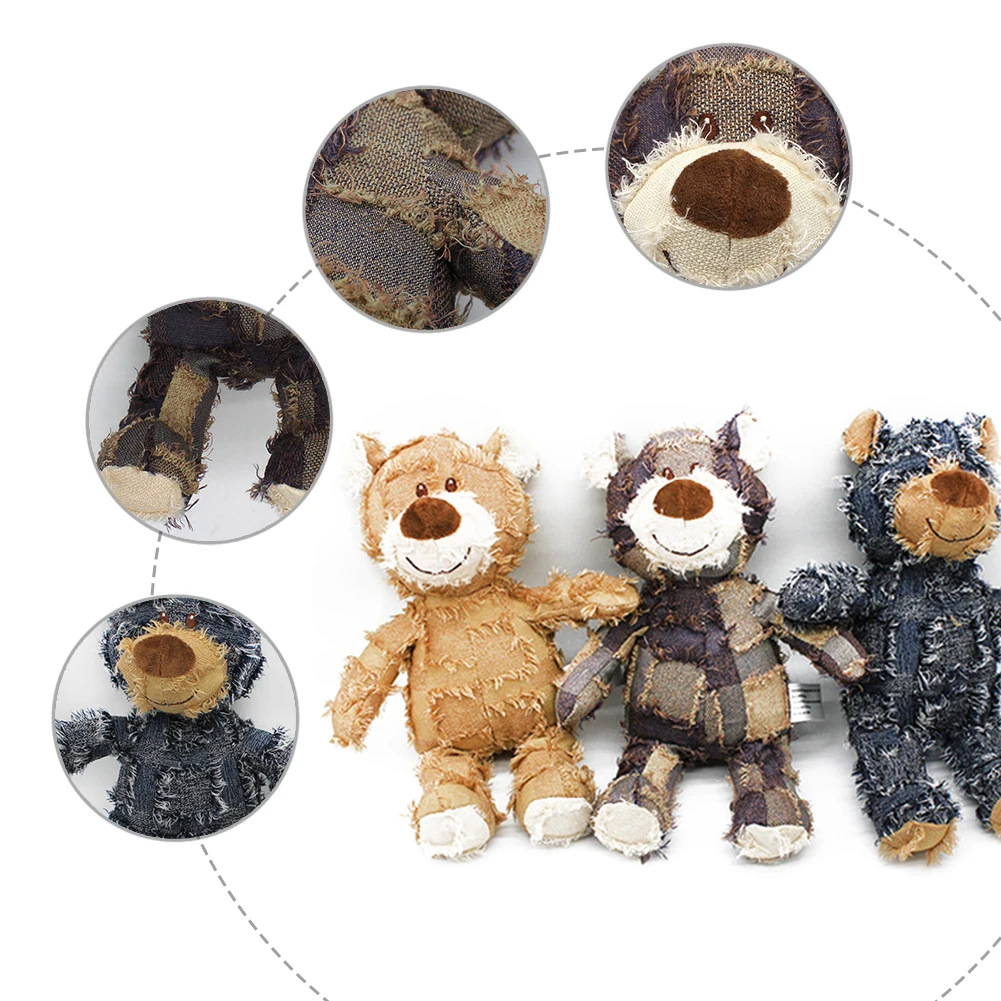 Симпатичный медведь игрушки для домашних питомцев пищащие Мягкие плюшевые собак