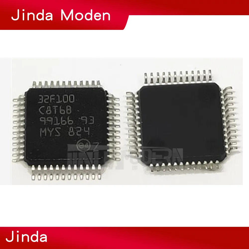 2 шт. STM32F100C8T6B QFP32 32F100C8T6B QFP MCU оригинальный IC|Интегральные схемы| |