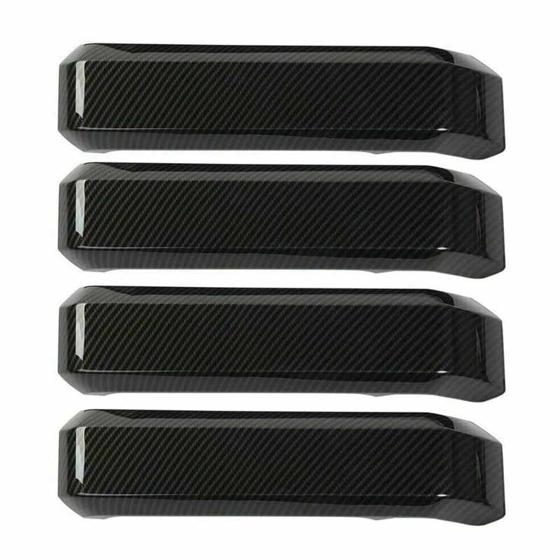 

4PCS Carbon Fiber Interior Door Handle Pull Cover Bezel Trim for 15-21 Ford F150