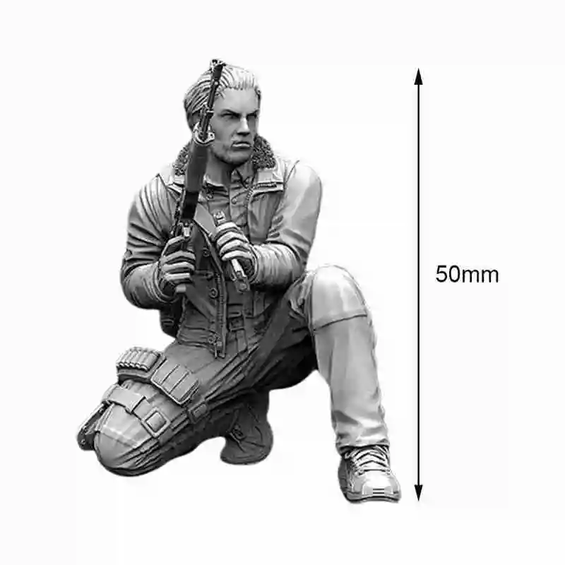 

YUFAN 1/35 Rifeman Jess Captain A-117 Resin Soldier Model 5cm include Static Self-assembly Toy Resin Epoxy Packaging Genuin N0H3