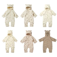 0 24m ks three layer quilted baby jumpsuit winter warm thicken baby padded coat long sleeve overall baby clothes outerwear