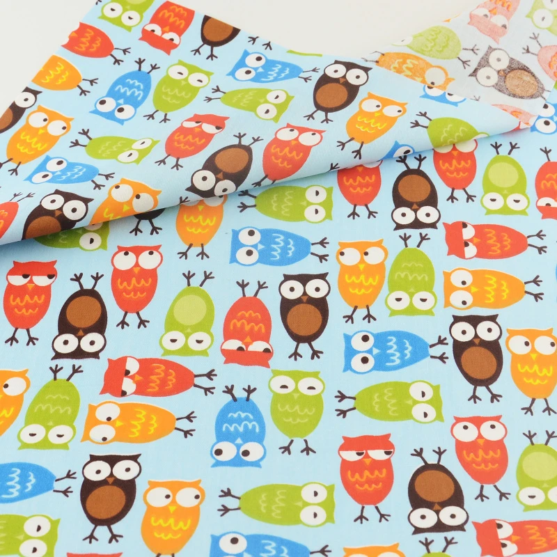 100x100cm Teramila Telas Por Metro мультфильм животных дизайн 100x100 см/шт. хлопок ткань для рукоделия, печворка Детская Ткань Ремесло тканевое платье - Цвет: 100x100cm