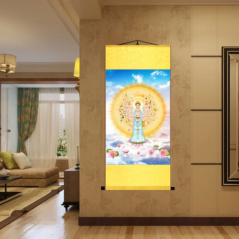 Фотографии в тибетском стиле с тысяча рук настенные картины Тантрический Tangka