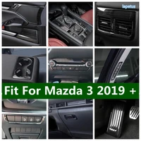 pedal pads dashboard central control glove box handle shift gear panel air ac vent cover trim for mazda 3 2019 2022