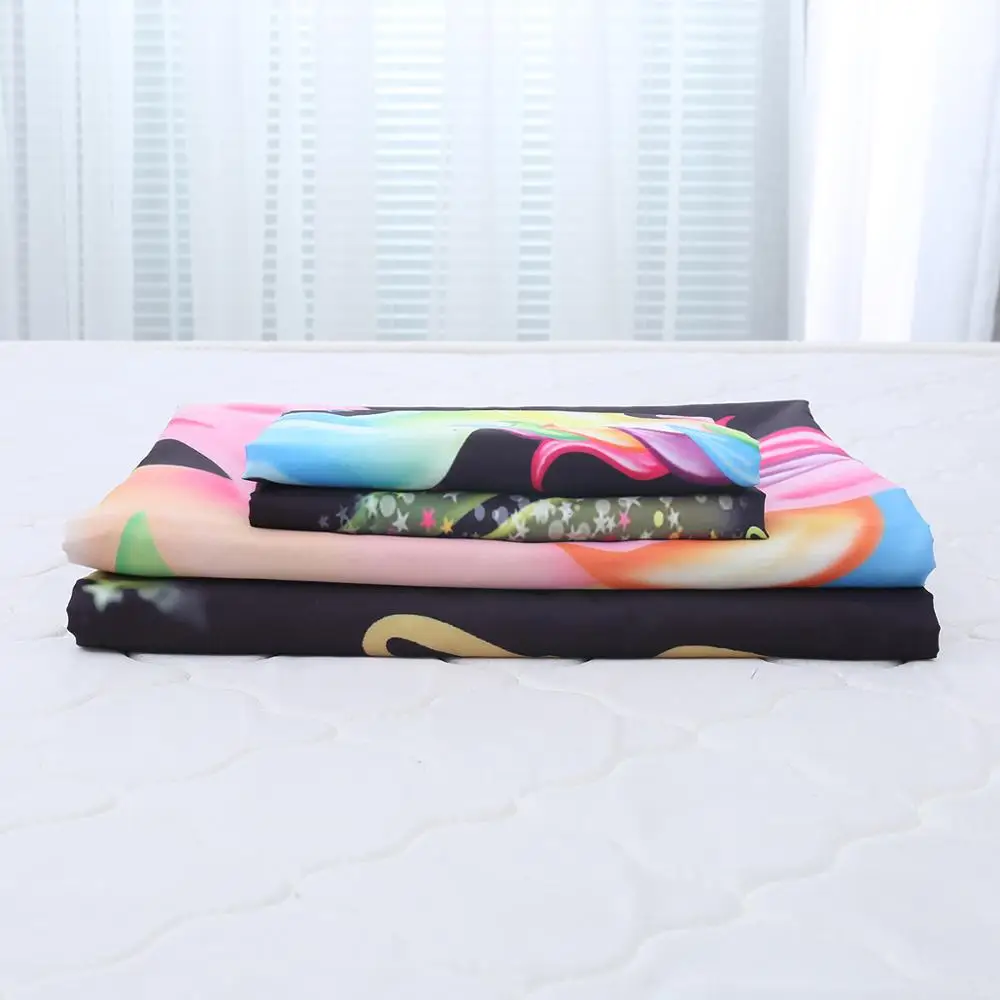 Комплект постельного белья с принтом единорога набор пододеяльников двойной