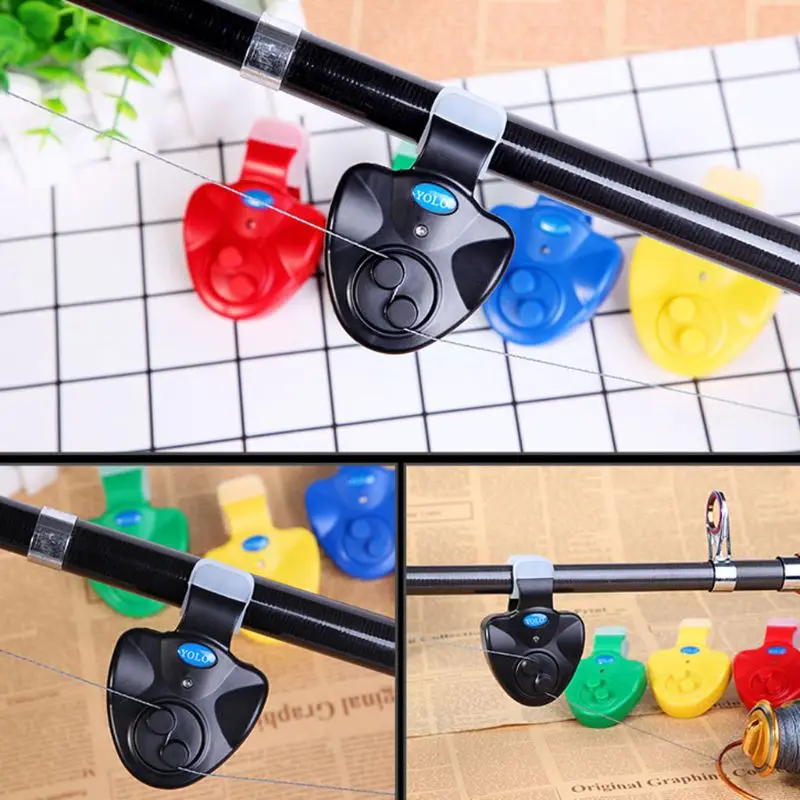 

4Pcs Electronic LED Light Fishing Bite Pull Buffer Sound Alarm Alert Bell Clip On Fishing Rod Portable Outdoor Night D2TC