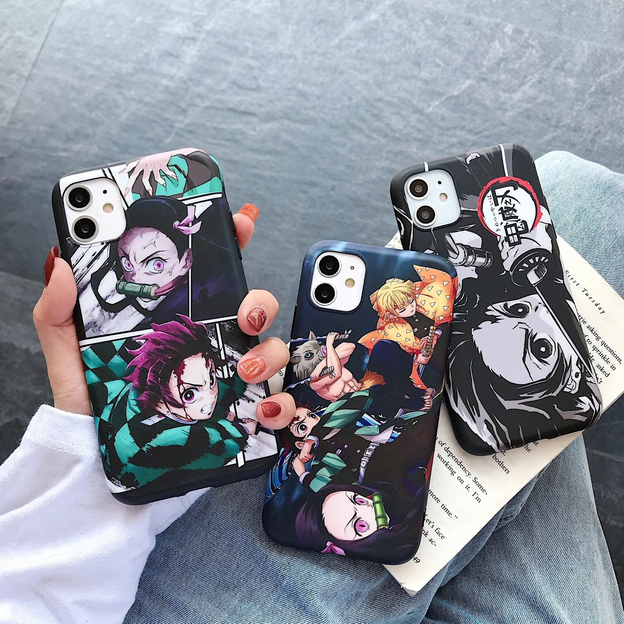 

Cute Japan Demon Slayer Case For Iphone 11 12 Pro 6 7 8 Plus X XR XS Max Phone Cases Anime Kimetsu No Yaiba Soft TPU Cover Coque