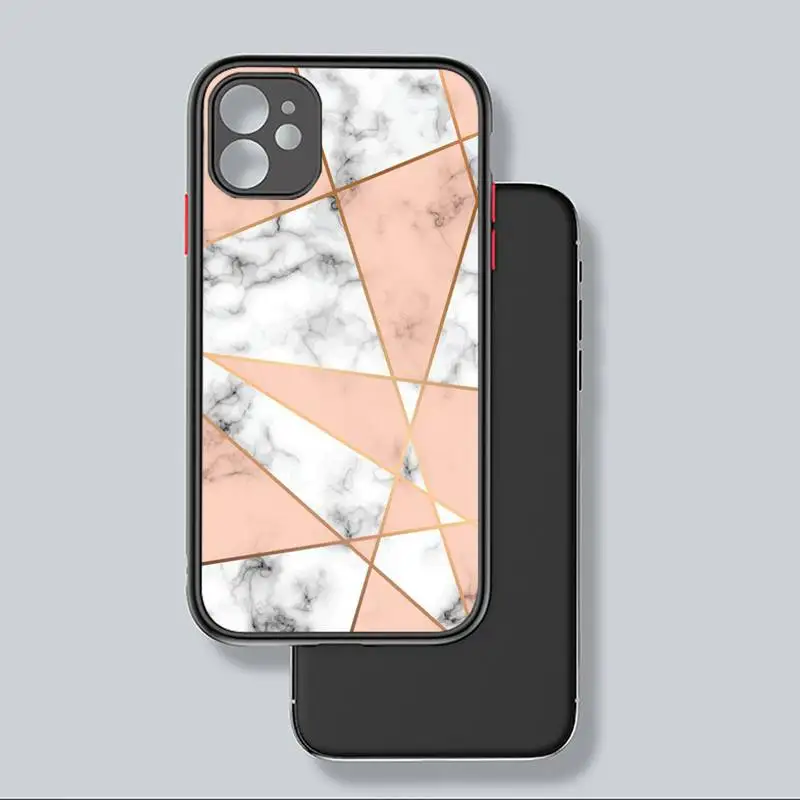 

Matte Marble Phone Case For iphone 12 11 8 7 plus mini x xs xr pro max matte transparent cover